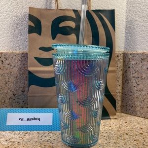 ❤️❤️ Starbucks 2022 Spring Green Iridescent Core  16oz Cold Cup Tumbler NEW